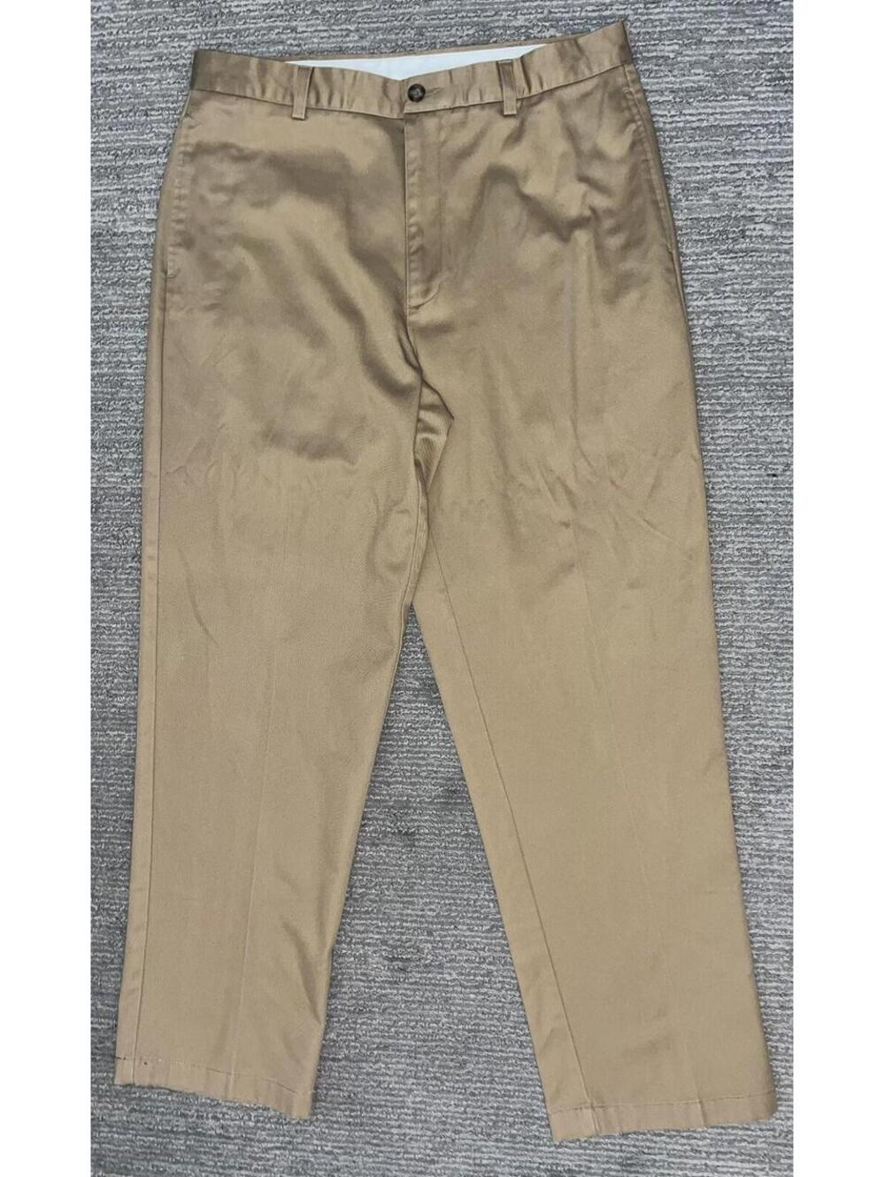 LL Bean Pants Mens 35 Brown Field Chinos 5 Pocket Relaxed Fit Straight Leg